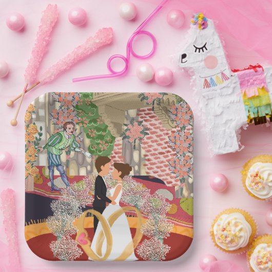 Ort der Hochzeitsfeier Pappteller (Party)