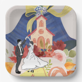 Ort der Hochzeitsfeier Pappteller