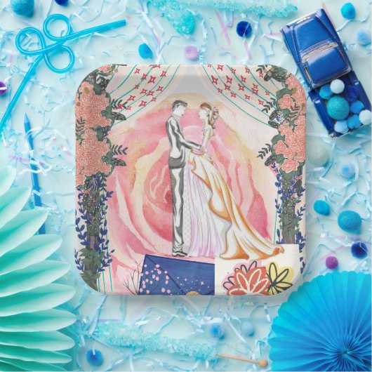 Ort der Hochzeitsfeier Pappteller (Party)