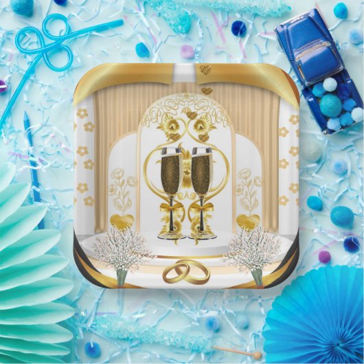 Ort der Hochzeitsfeier Pappteller (Party)