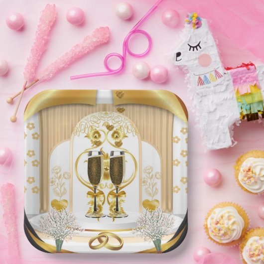 Ort der Hochzeitsfeier Pappteller (Party)