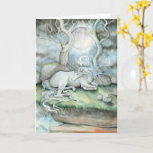 Ort der Ruhe Einhornkarte Karte (Gelbe Blume)