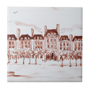 Ort der Vogesen Marais, Paris Fliese