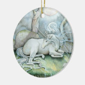Ort des Friedens Einhorn Keramik Ornament (Links)