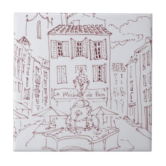 Ort des Tanneurs| Aix en Provence, Frankreich Fliese (Vorderseite)