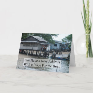 Ort für das Boot Sonnige Änderung der Adresse Ankündigung