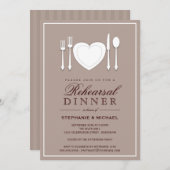 Ort Probe Abendessen Party Einladung (Vorne/Hinten)