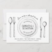 Ort Sketch Probe Abendessen Einladung (Vorderseite)