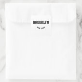 Ort und Staat Quadratischer Aufkleber (Tasche)