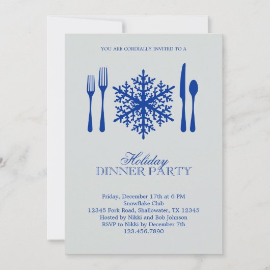 Ort Weihnachtsessen Party Einladung (Vorderseite)