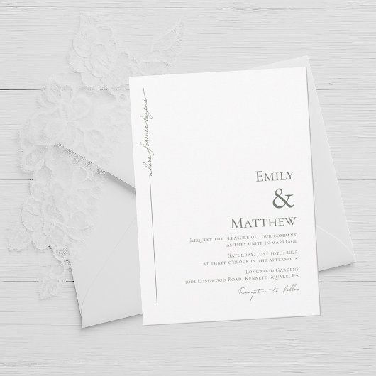 Ort, wo für immer die Einladung zum Hochzeitsfeier