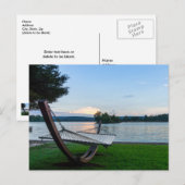 Ort zum Entspannen der leeren Postkarte (Vorne/Hinten)