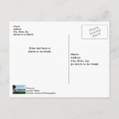 Ort zum Entspannen der leeren Postkarte (Rückseite)