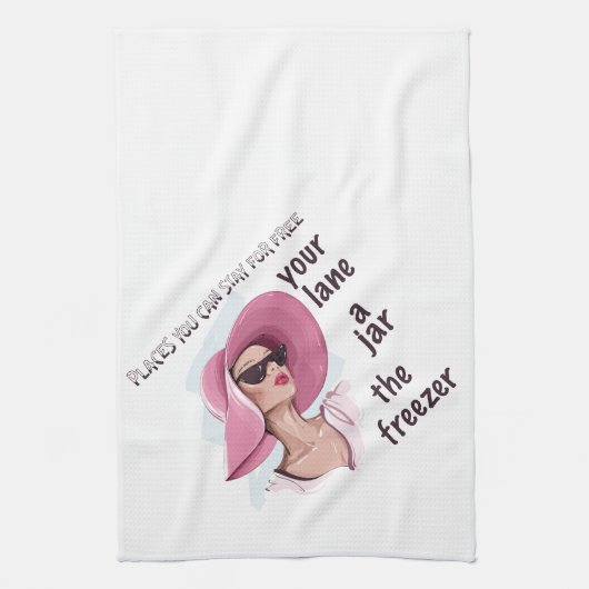 Orte, an denen kostenlos Bleibe werden kann Geschirrtuch (Vertikal)