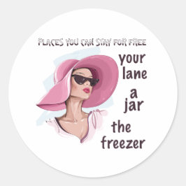 Orte, an denen kostenlos Bleibe werden kann Runder Aufkleber