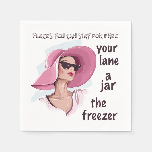 Orte, an denen kostenlos Bleibe werden kann Serviette (Vorderseite)