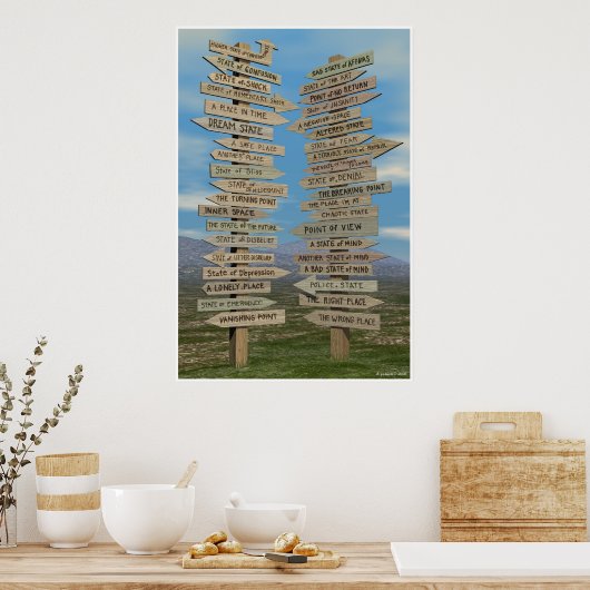 Orte, an denen man gehen kann poster (Küche)