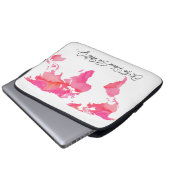 Orte, an denen sie rosa Wasserfarbenweltkarte ziti Laptopschutzhülle (Vorne Knopf)