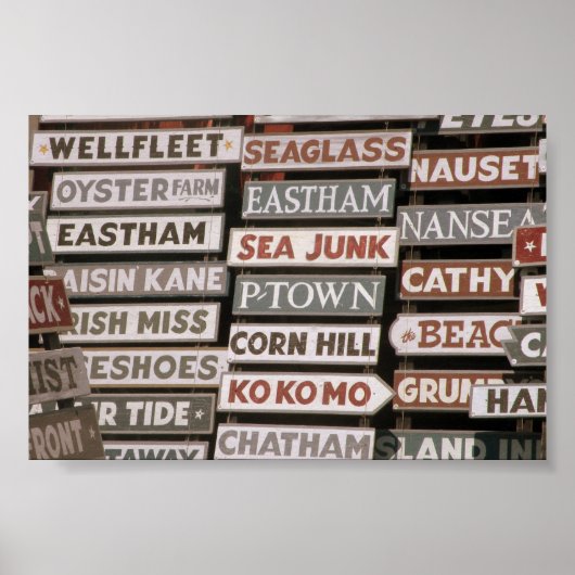 Orte der Cape Cod Poster (Vorne)