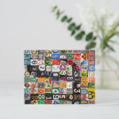 Orte der Pi Postkarte (Stehend Vorderseite)