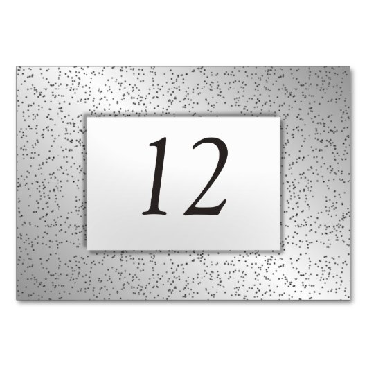 Orte für die Tischnummer von Silver Glitzer (Vorderseite)