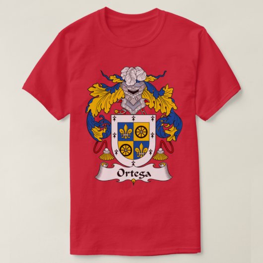 Ortega Coat of Arms Family Crest  T-Shirt (Design vorne)