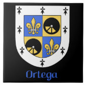 Ortega Family Shield Decorations Fliese (Vorderseite)