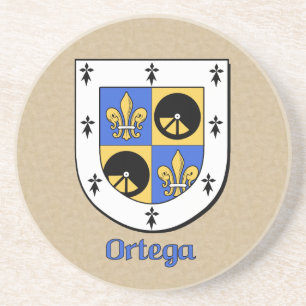 Ortega Heraldic Shield Sandstein Untersetzer
