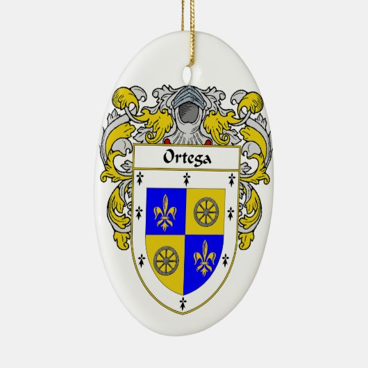 Ortega-Wappen/Familienwappen Keramik Ornament (Rechts)