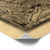 Ortelius’ Karte Irlands (1598) Poster (Ecke)