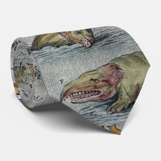 Ortelius Karten-Seemonster-Krawatte Krawatte (Gerollt)
