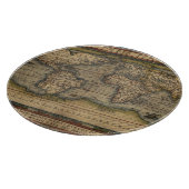 Ortelius Weltkarte 1570 Schneidebrett (Ecke)