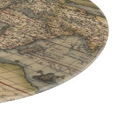 Ortelius Weltkarte 1570 Schneidebrett (Ecke)