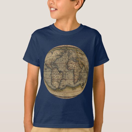 Ortelius Weltkarte T-Shirt (Vorderseite)