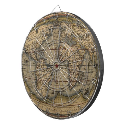Ortelius WeltkarteDartboard Dartscheibe (Vorderseite rechts)