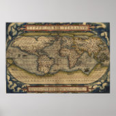 Ortelius World Map 1570 Poster (Vorne)