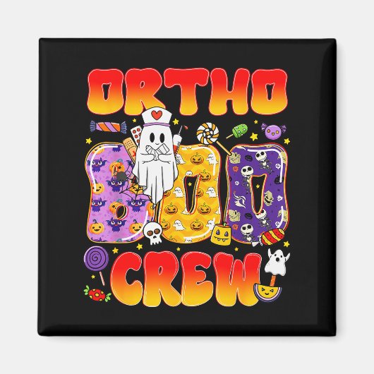 Ortho Boo Crew Ortho Nurse Funny Halloween Magnet (Vorne)