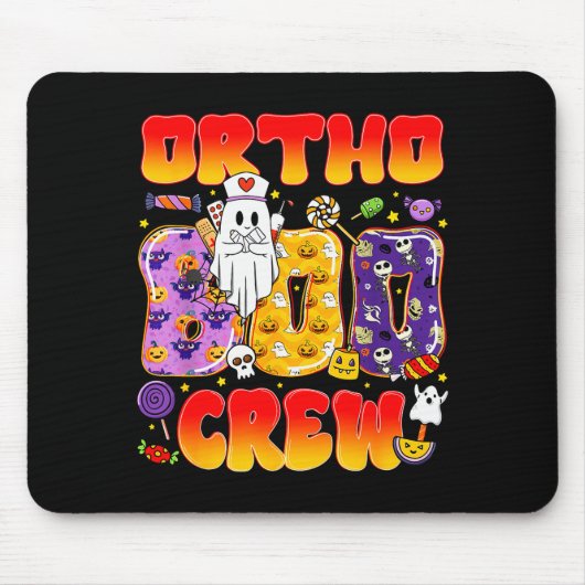 Ortho Boo Crew Ortho Nurse Funny Halloween Mousepad (Vorne)