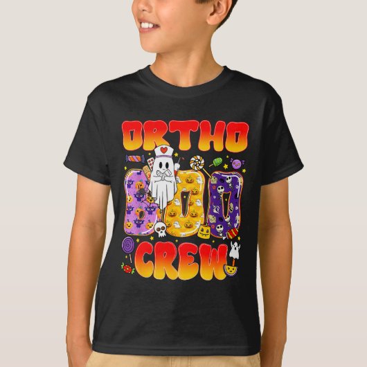 Ortho Boo Crew Ortho Nurse Funny Halloween T-Shirt (Vorderseite)