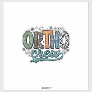 Ortho Crew Vintage Zahnärzteteam Vektor Design_1 Aufkleber