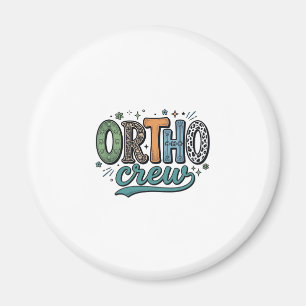 Ortho Crew Vintage Zahnärzteteam Vektor Design_1 Magnet