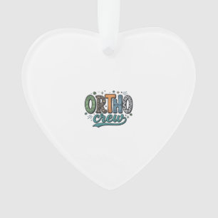 Ortho Crew Vintage Zahnärzteteam Vektor Design_1 Ornament
