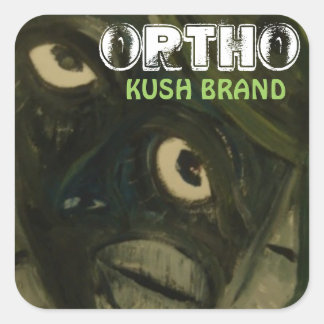 ORTHO KUSH BRAND QUADRATISCHER AUFKLEBER
