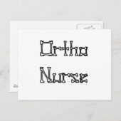 Ortho Nurse Postkarte (Vorne/Hinten)