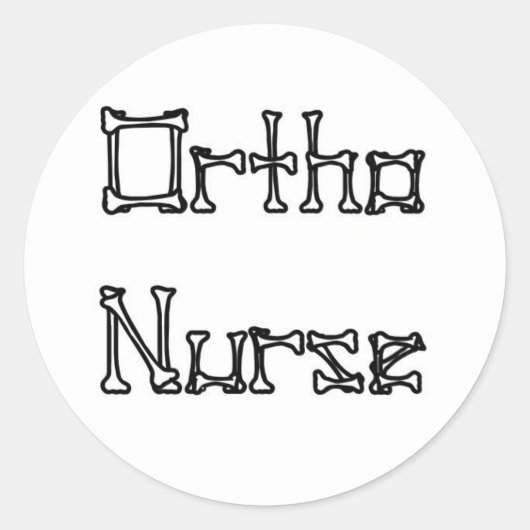 Ortho Nurse Runder Aufkleber (Vorderseite)