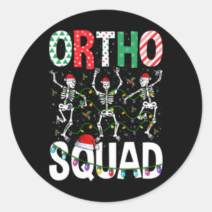 Ortho Squad Christmas Skelett Orthopädische Kranke Runder Aufkleber