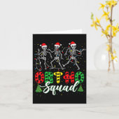 Ortho Squad Christmas Three Santa Skeletons Proud  Karte (Gelbe Blume)
