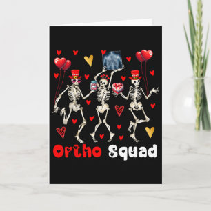 Ortho Squad Drei Valentinstag Skelette Süß H Karte