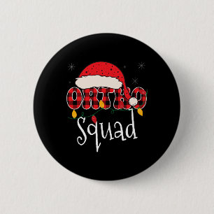 Ortho Squad Kariert Spaß Weihnachten Orthopädie Cr Button