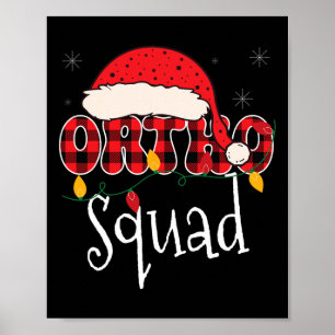 Ortho Squad Kariert Spaß Weihnachten Orthopädie Cr Poster